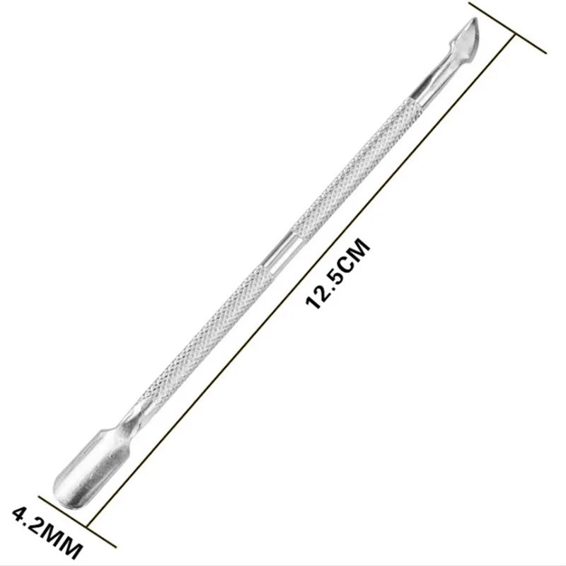 Professional Stainless Steel Cuticle Pusher and Gel Polish Remover - 6