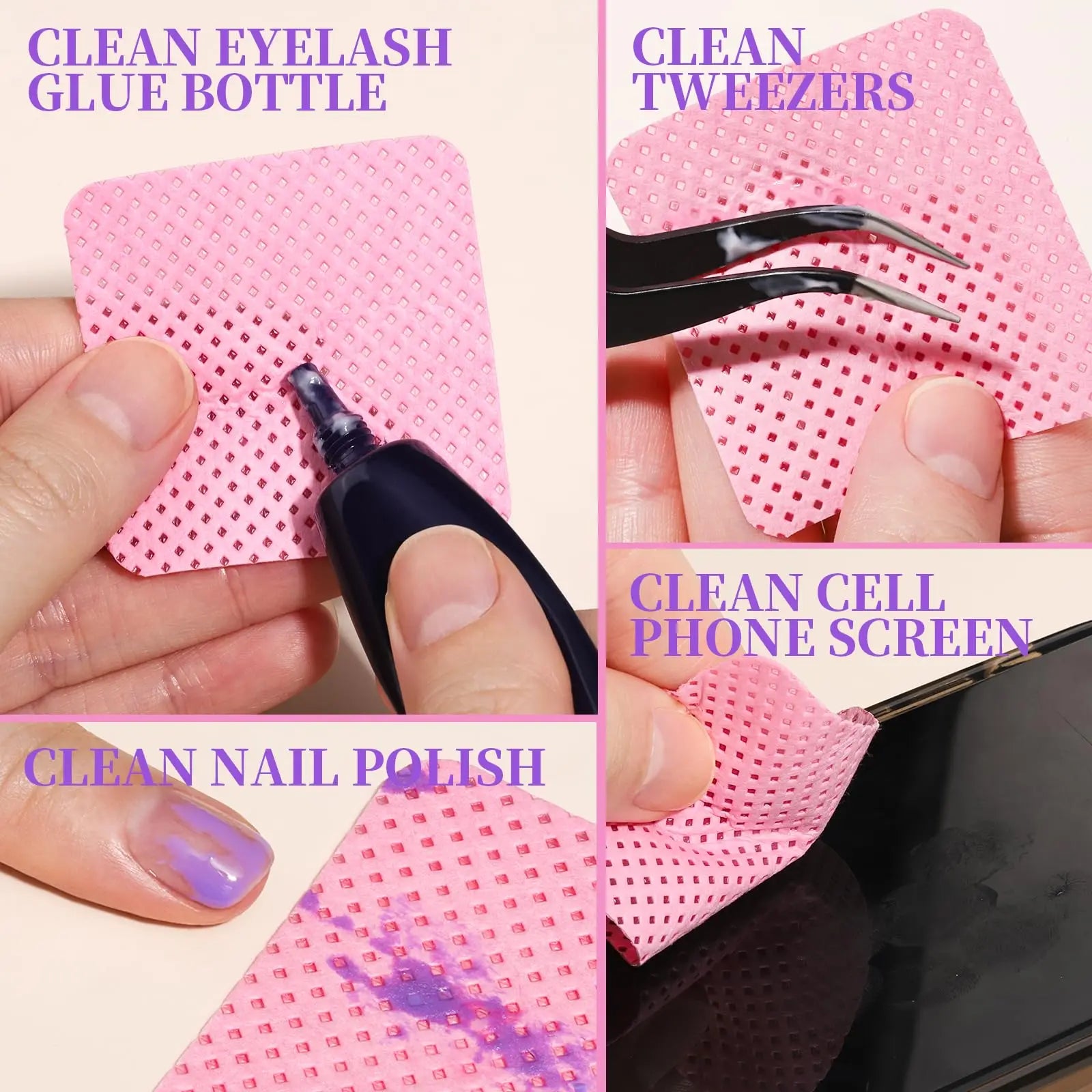 Lint-Free Manicure and Nail Polish Remover Wipes