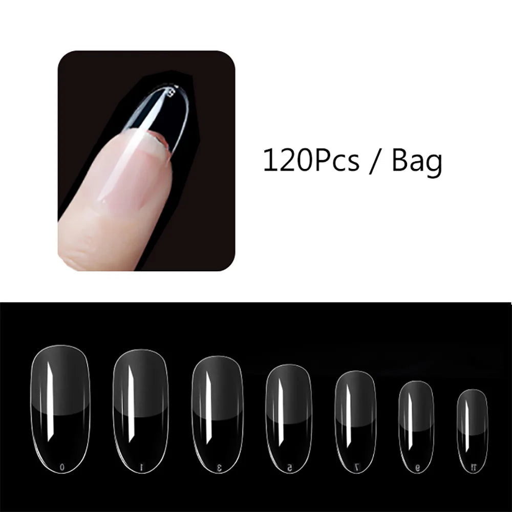 Almond Soft Gel Full Cover Press-On Nails