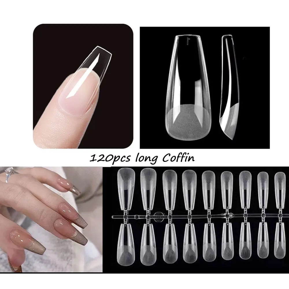 Almond Soft Gel Full Cover Press-On Nails
