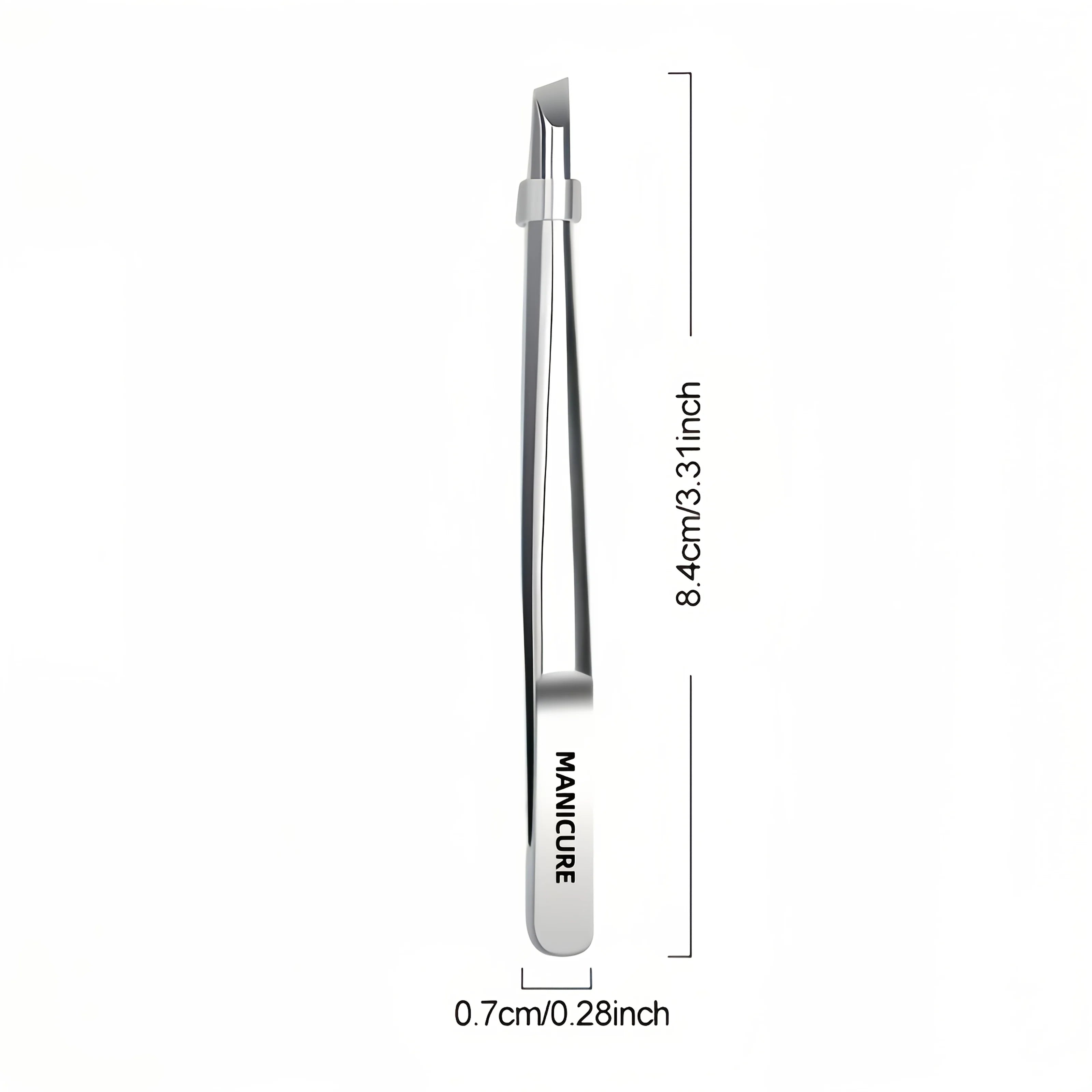 Precision Stainless Steel Slant-Tip Eyebrow Tweezers - 4