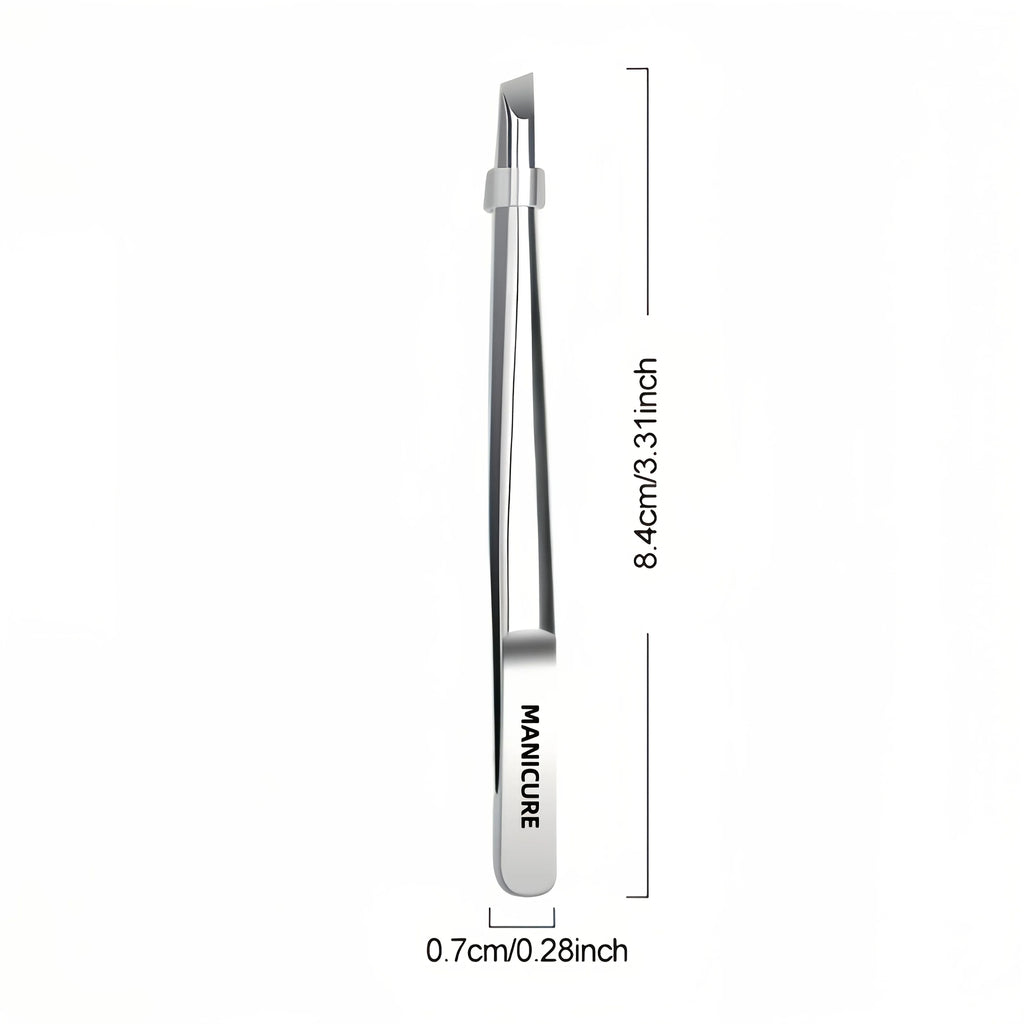 Precision Stainless Steel Slant-Tip Eyebrow Tweezers