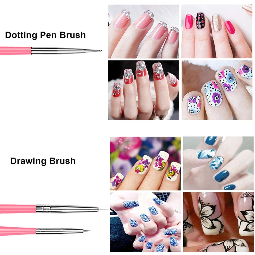 Professional Nail Art Brush and Dotting Tool Kit