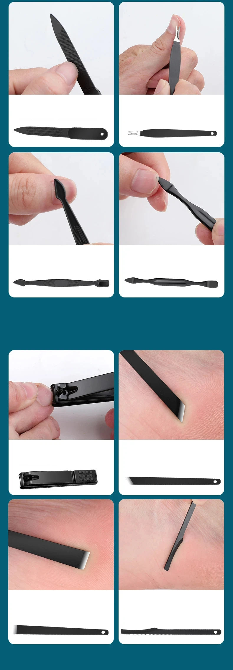 Professional Stainless Steel Manicure and Grooming Kit