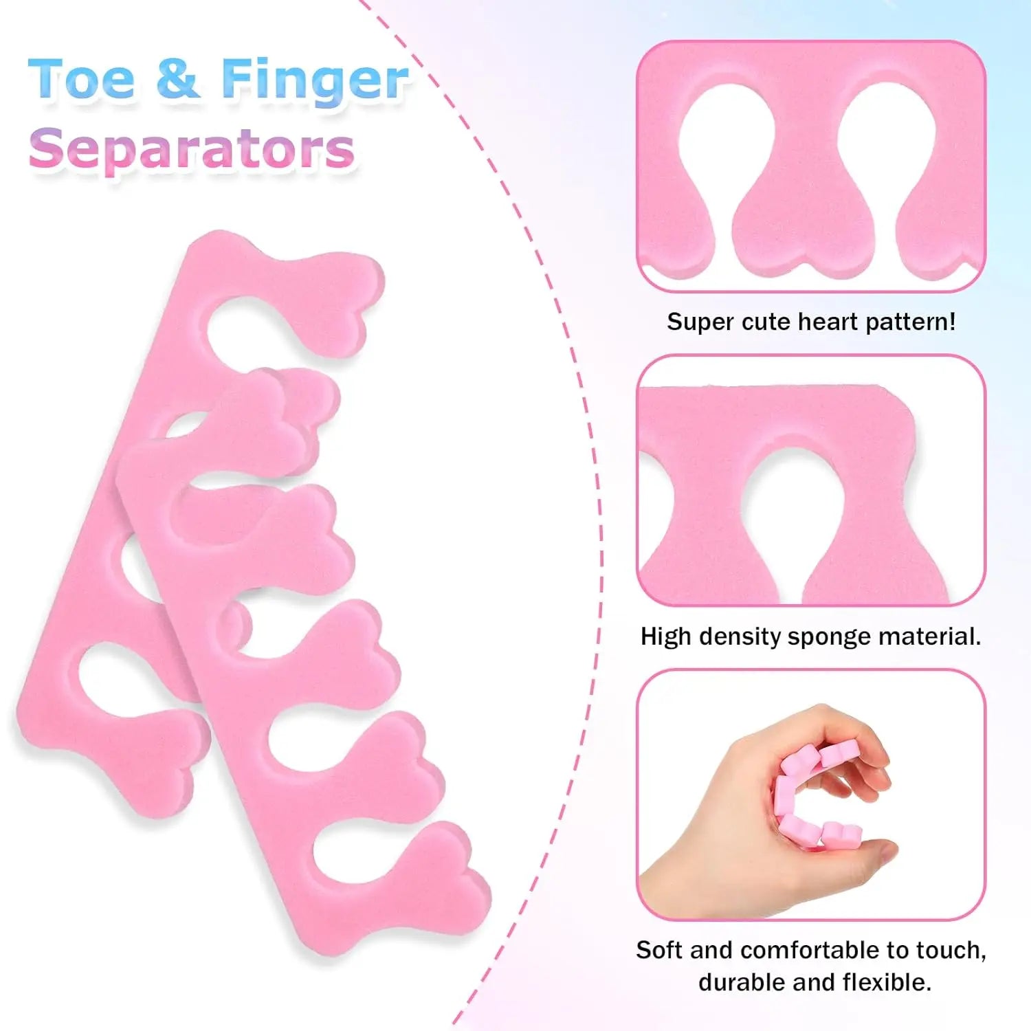 Soft Foam Toe Separators for Perfect Pedicures - 12