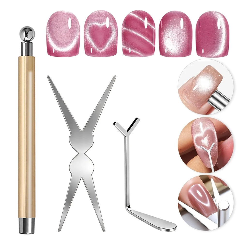 Professional Cat Eye Nail Art Magnet Set