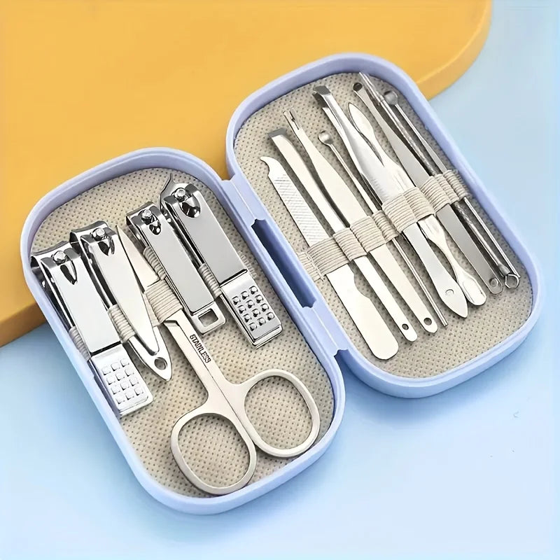 Professional Stainless Steel Manicure and Pedicure Grooming Kit