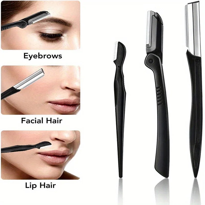 Professional Eyebrow Grooming and Facial Hair Trimmer Set - 12