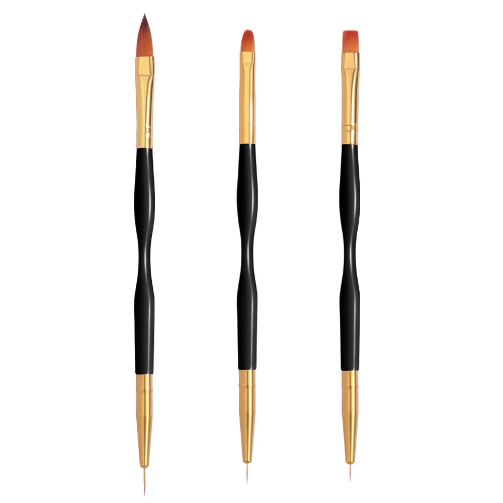 Dual-Ended Nail Art Brush Set for Professional Manicures - 5