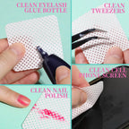 Lint-Free Nail Cleaning Wipes for Manicure and Eyelash Prep