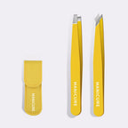 Precision Slanted Eyebrow Tweezers Set