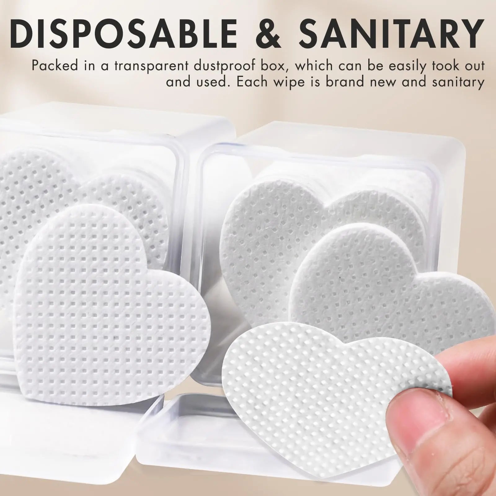 Lint-Free Heart Nail and Lash Cleaning Wipes - 18