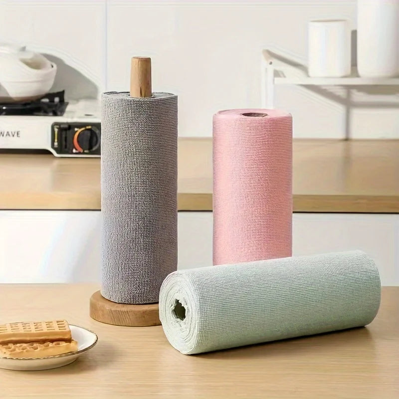 Reusable Washable Kitchen Cleaning Cloth Roll - 10
