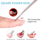 Professional Stainless Steel Cuticle Pusher and Gel Polish Remover
