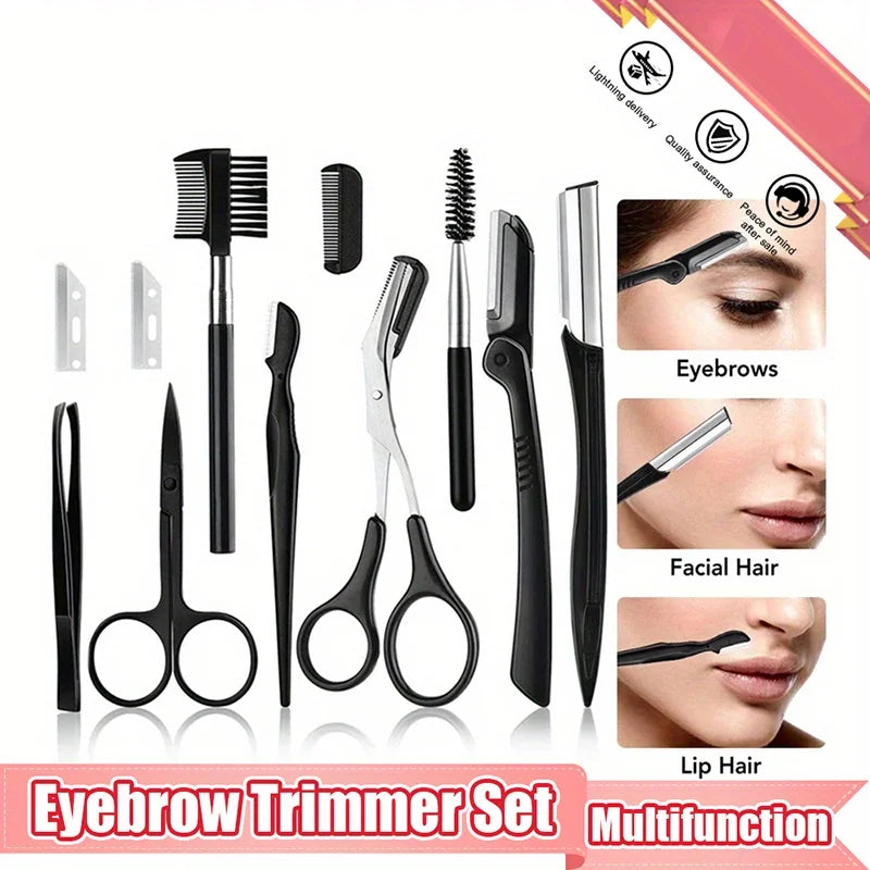 Professional Eyebrow Grooming and Facial Hair Trimmer Set
