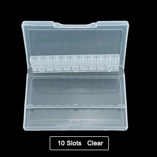 Clear Nail Drill Bit Storage Case - 9