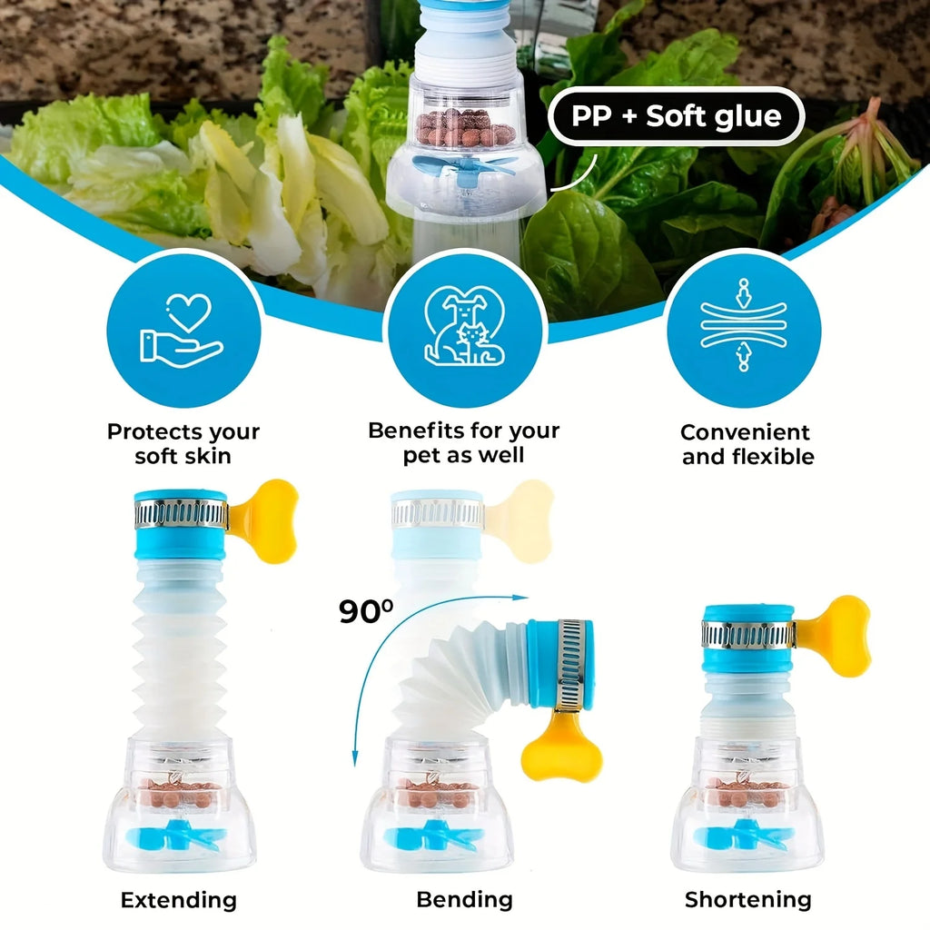 360-Degree Flexible Kitchen Faucet Water Filter