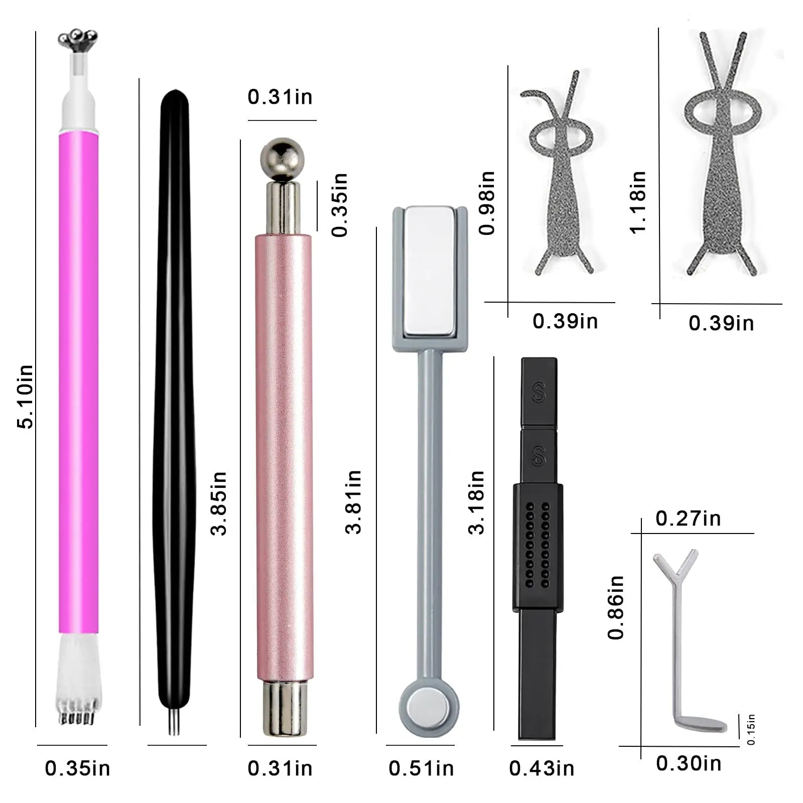 Magnetic Cat Eye Nail Art Tool Set - 21