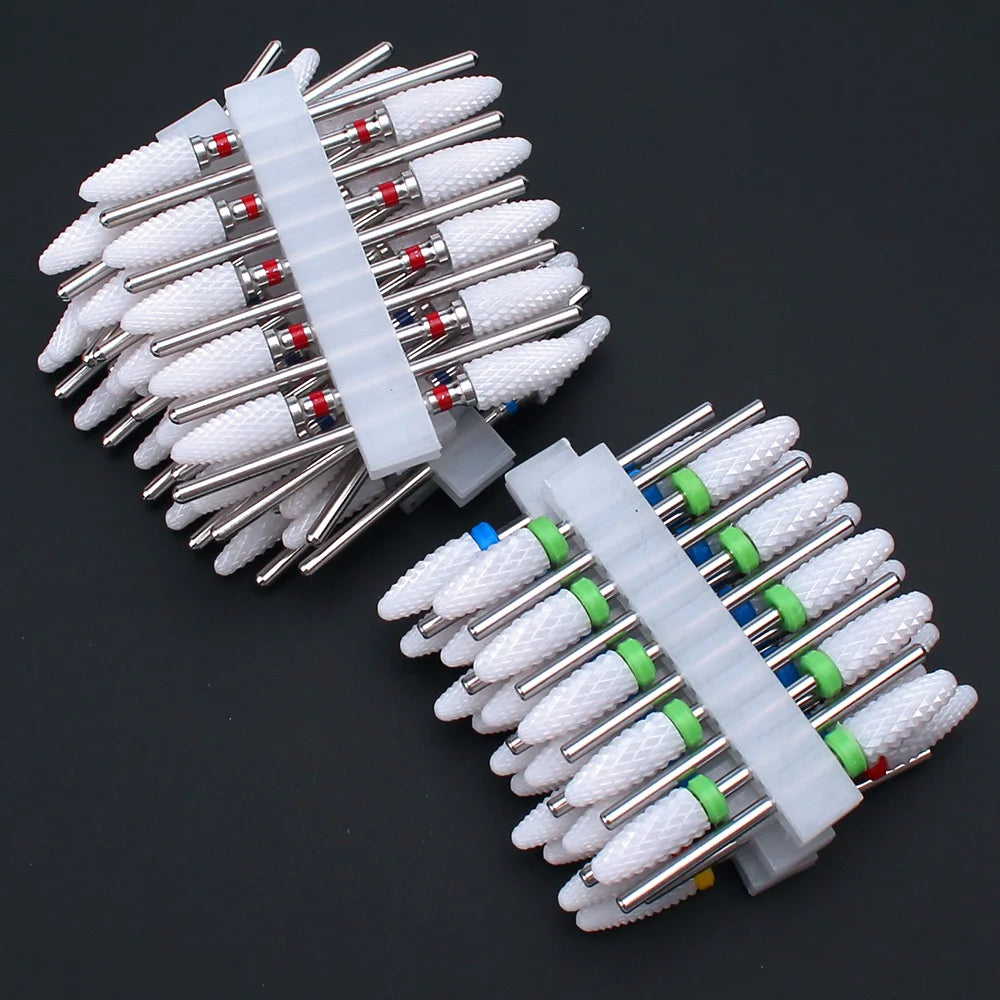 Ceramic Nail Drill Bit Set for Manicure and Pedicure