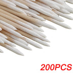 Pointed Precision Cotton Swabs for Nail Art and Makeup