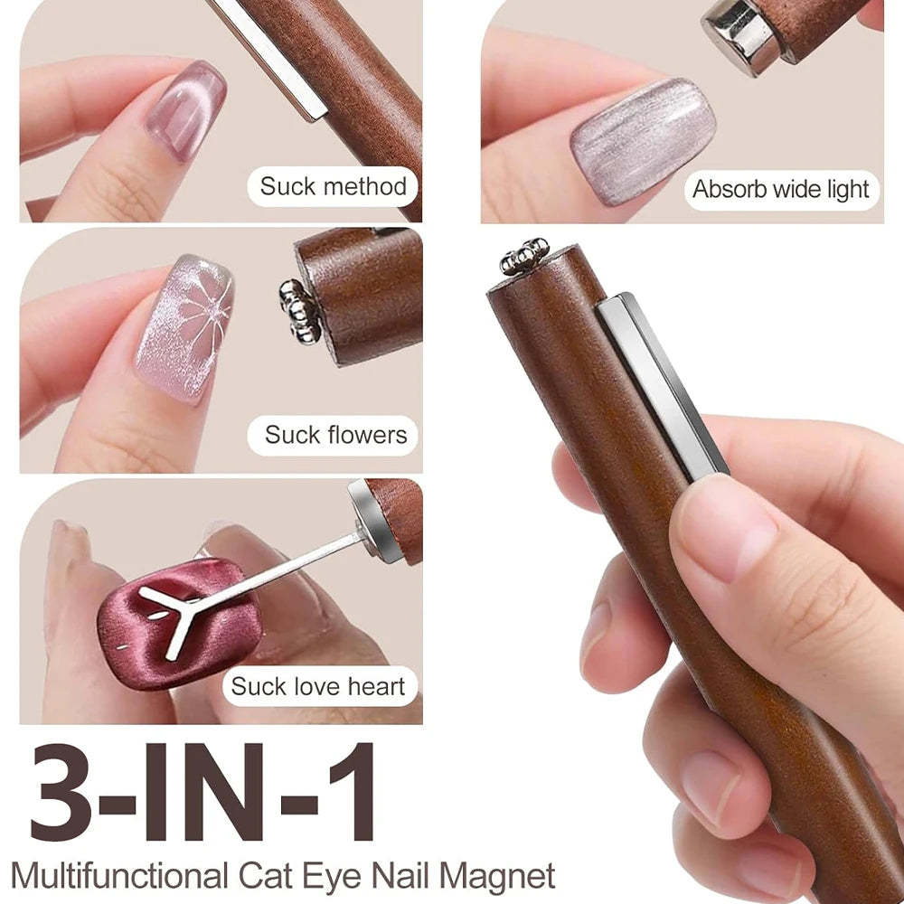 3-in-1 Magnetic Cat Eye Nail Art Wand - 8