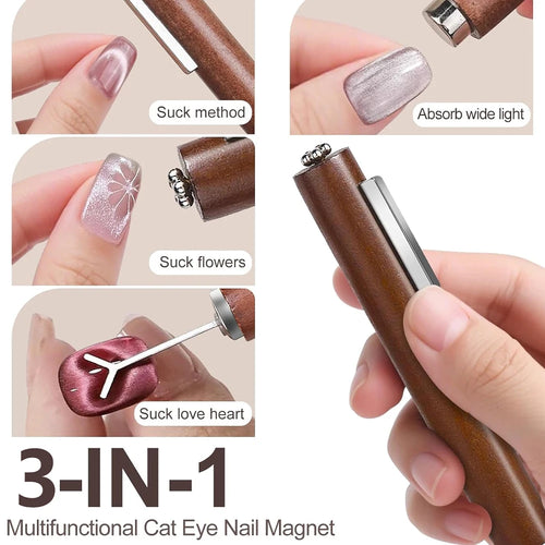 3-in-1 Magnetic Cat Eye Nail Art Wand