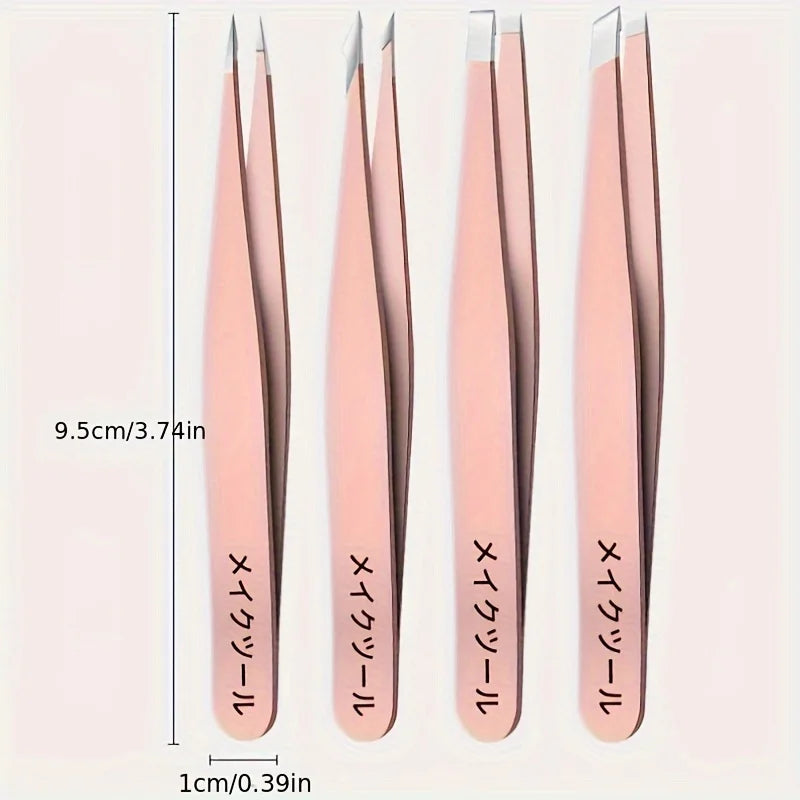 Professional Precision Eyebrow Tweezer Set