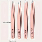 Professional Precision Eyebrow Tweezer Set