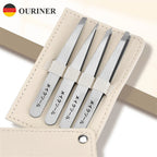 Professional Stainless Steel Eyebrow Tweezer Grooming Set