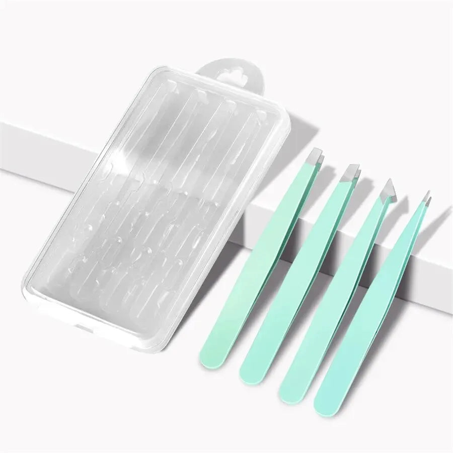 Professional Precision Eyebrow Tweezer Set