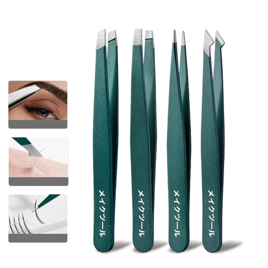 Professional Stainless Steel Precision Tweezer Set