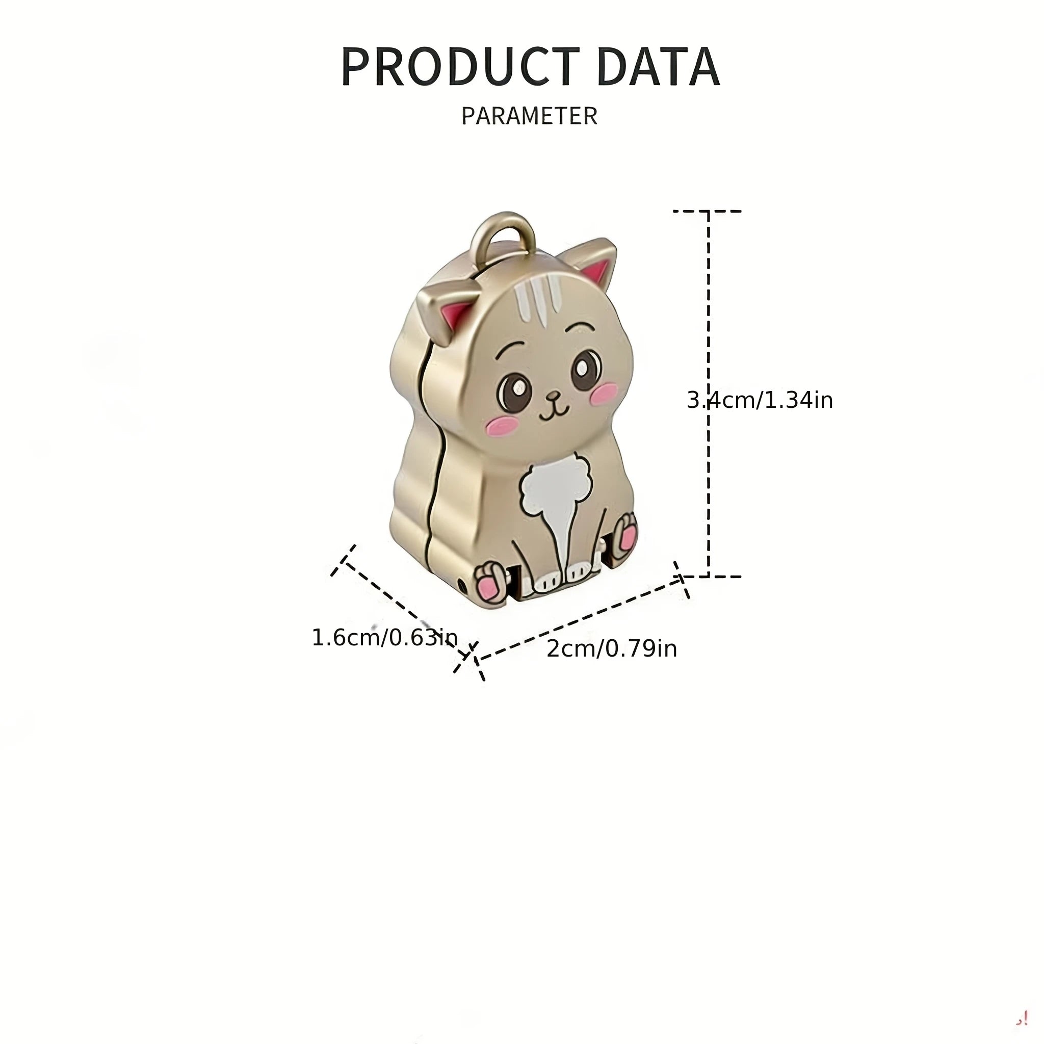 Cute Cat Portable Nail Clipper with Keychain - 4