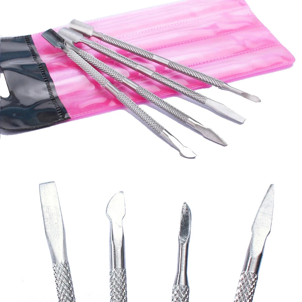 Professional Stainless Steel Cuticle Pusher Manicure Set